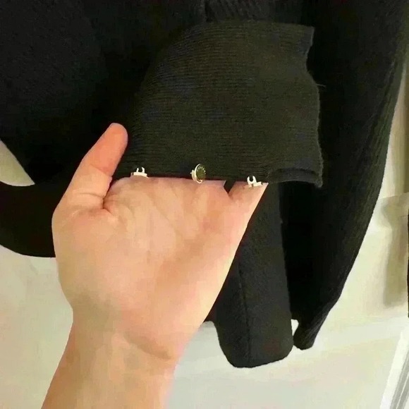 Tahari Black Turtle Neck Top - Picture 2 of 5